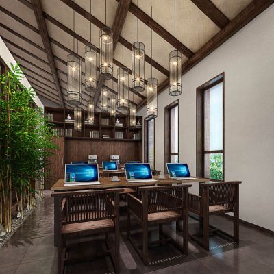 中式活动办公区办公室