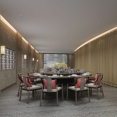 中式包间包房餐桌椅