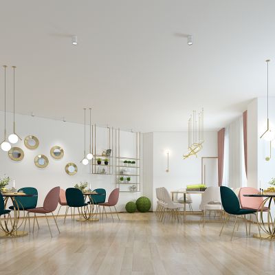 现代休息区休闲区洽谈区