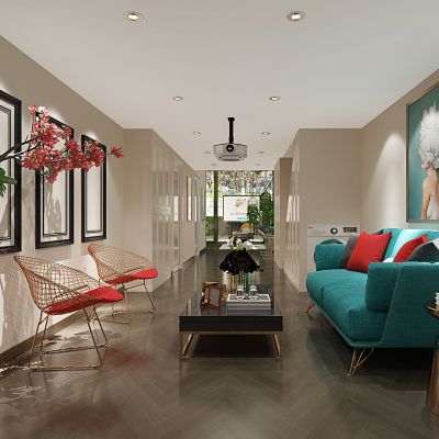 现代休息足疗spa等候区