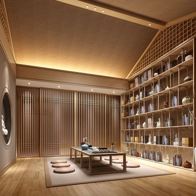 中式日式小禅修室茶室