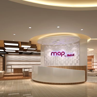 现代风格专卖店收银台3D模型