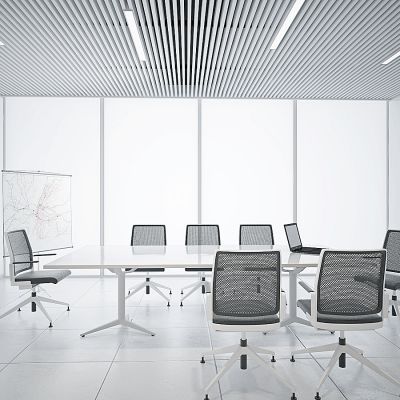 现代极简会议室