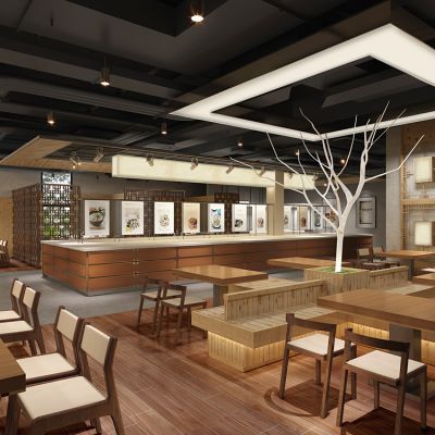 韩式自助餐厅自助餐台