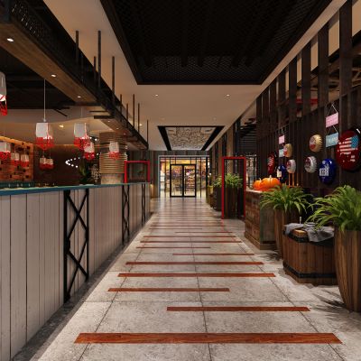 工业风餐厅前台