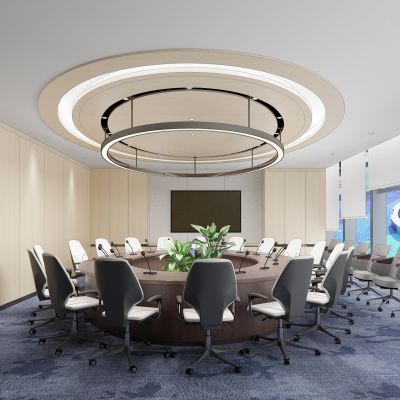 现代圆形会议室