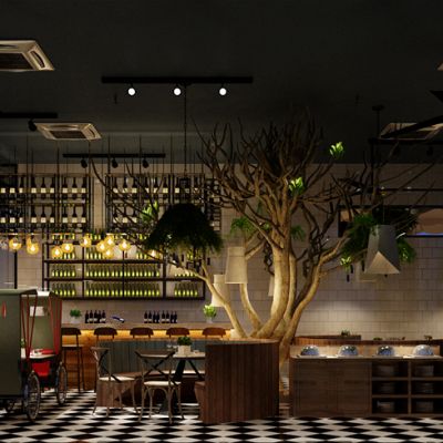 工业风餐厅走廊