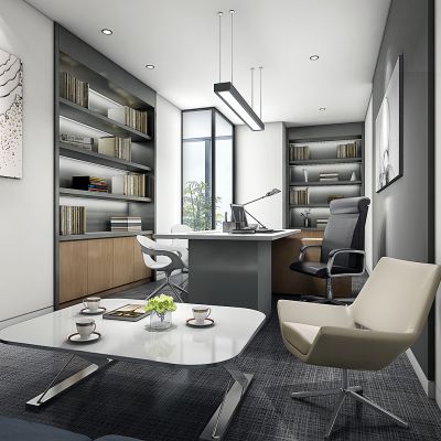 现代风格总经理办公室