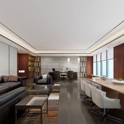 现代新中式总经理办公室