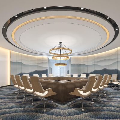 现代圆形会议室