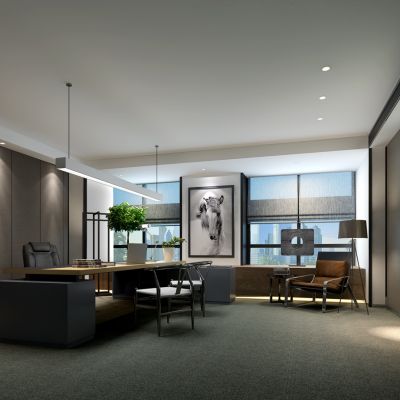 新中式风格总经理办公室