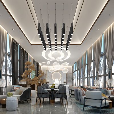 新中式售楼处休闲洽谈区