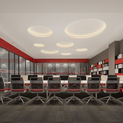 现代时尚开敞办公室