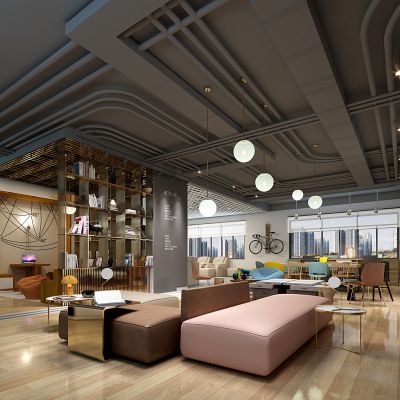 现代风格办公休闲区