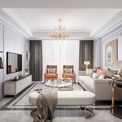 简欧后现代客厅