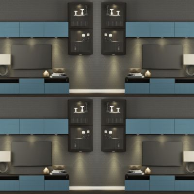 现代电视柜壁柜