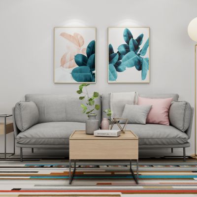 现代北欧沙发茶几组合