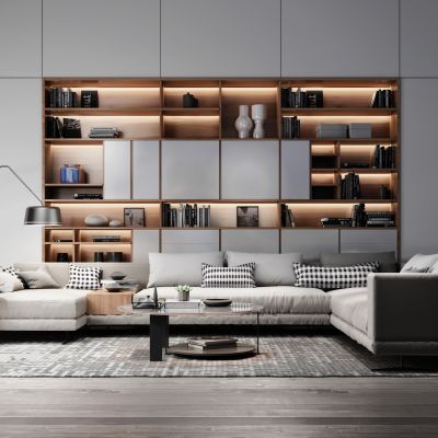 现代沙发茶几组合