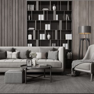 现代沙发茶几组合