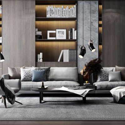 现代沙发茶几组合