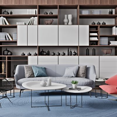 现代沙发茶几组合