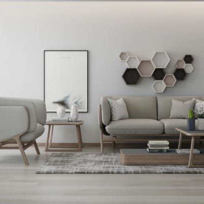 现代沙发茶几组合