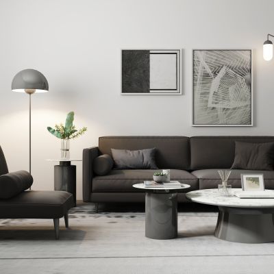 现代沙发茶几组合