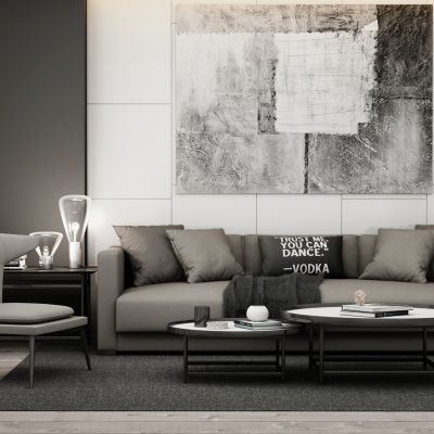 现代沙发茶几组合