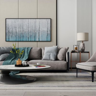 现代沙发茶几组合