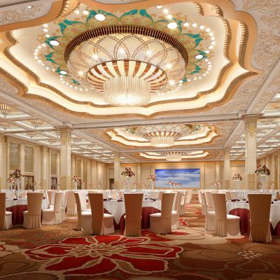 蒙古欧式宴会厅餐厅大型水晶吸顶灯