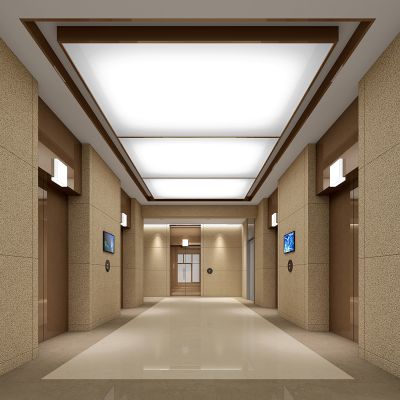 现代电梯间