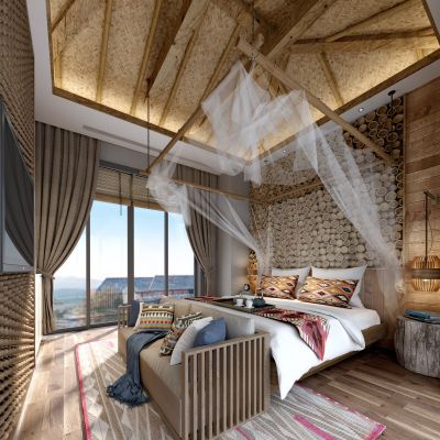 新中式东南亚民宿酒店客房