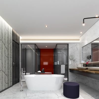 现代卫生间角度