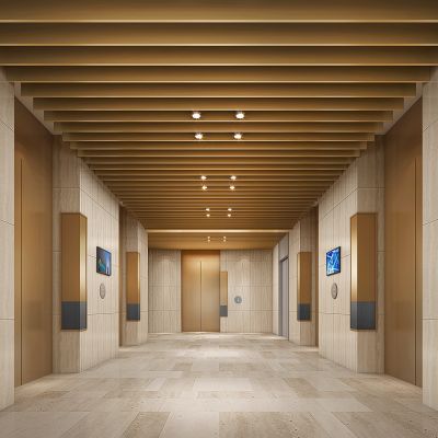现代电梯间