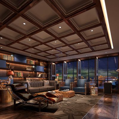 现代会客厅雪茄吧