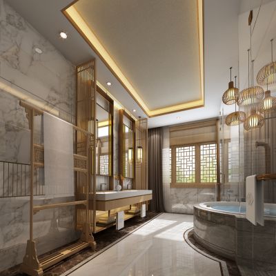 新中式客房卫生间