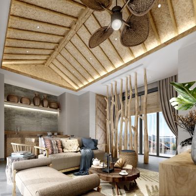 新中式东南亚民宿酒店客房