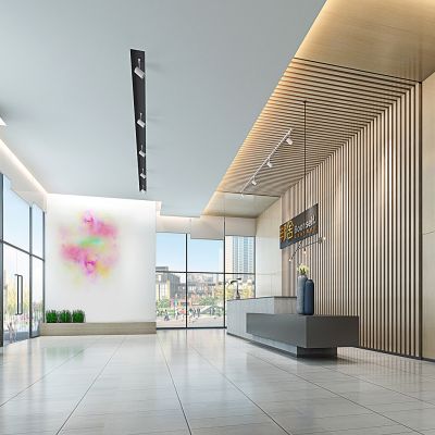 办公接待大厅大堂服务台吊灯