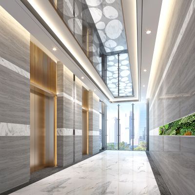 现代电梯间