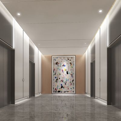 现代电梯间