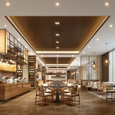 新中式酒店全日餐厅自助餐厅