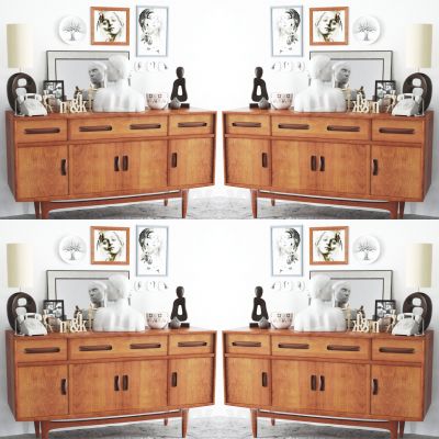 现代边柜玄关柜陈设品摆件组合