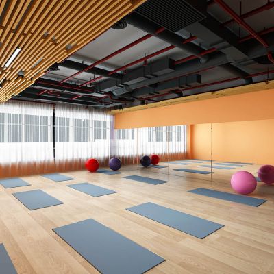 健身房舞蹈瑜伽室管道教室