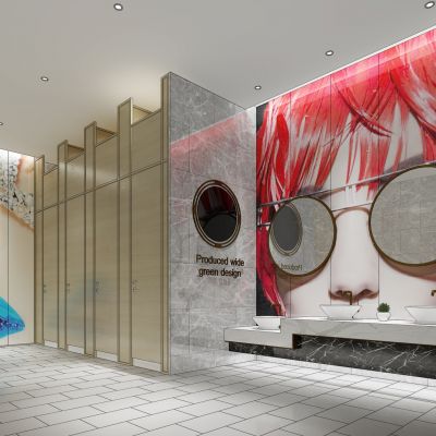 现代公共卫生间