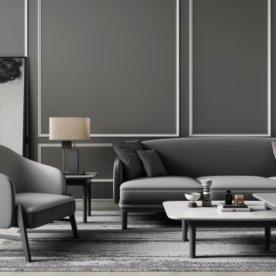 现代沙发茶几组合