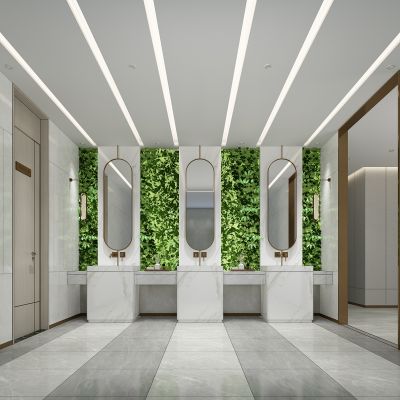 现代公共卫生间