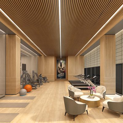现代健身会所健身房健身器材器械