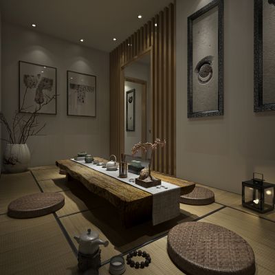 新中式茶室榻榻米