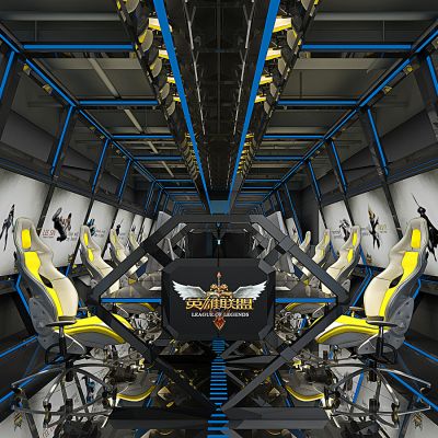 混搭网吧3D模型