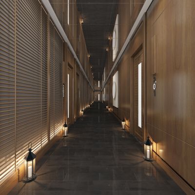 新中式客房走廊餐饮走廊